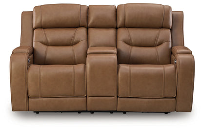 Knightington Caramel 3-Pieces Power Reclining Living Room Set with Audio Seating