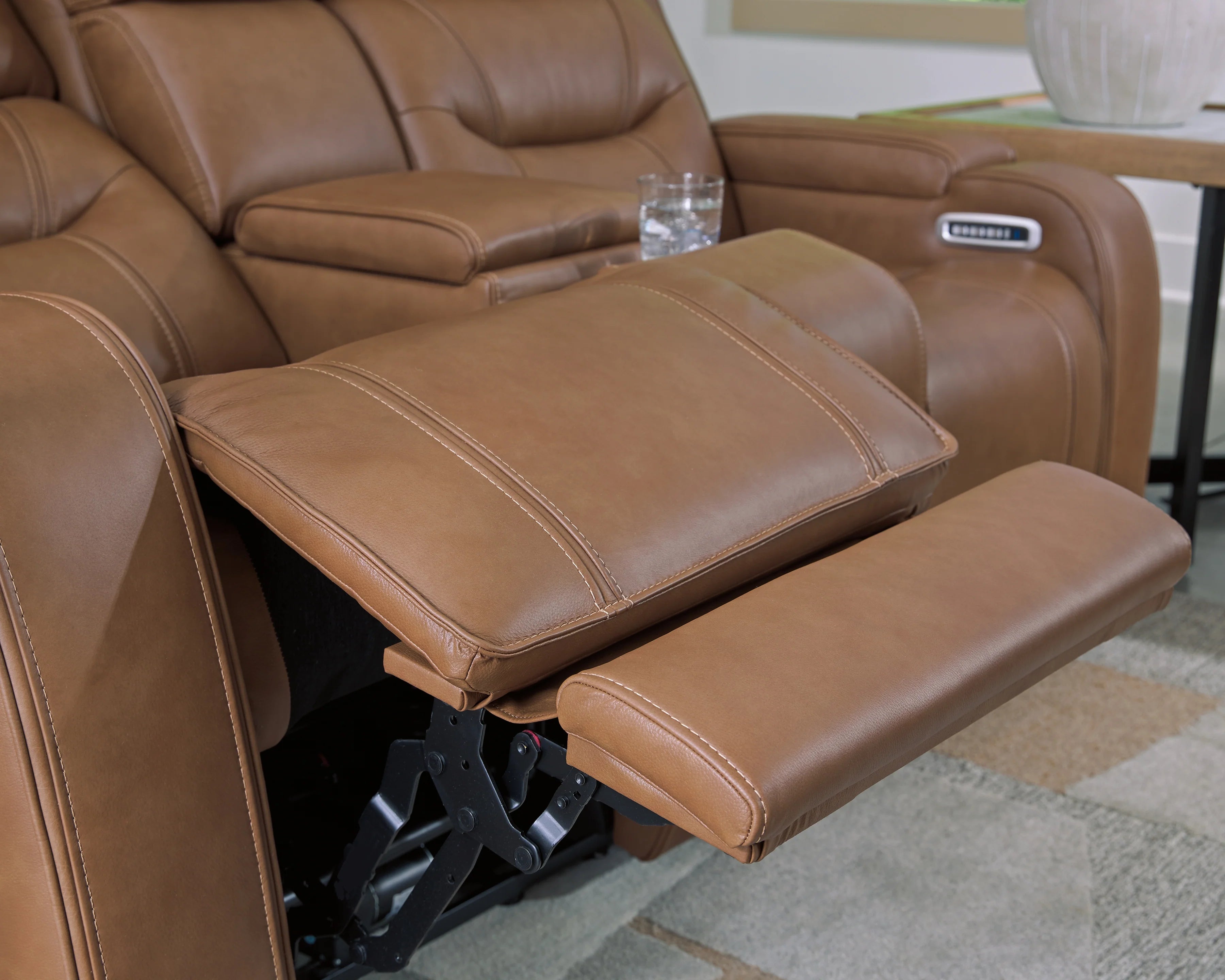 Knightington Caramel 3-Pieces Power Reclining Living Room Set with Audio Seating