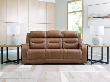 Knightington Caramel 3-Pieces Power Reclining Living Room Set with Audio Seating