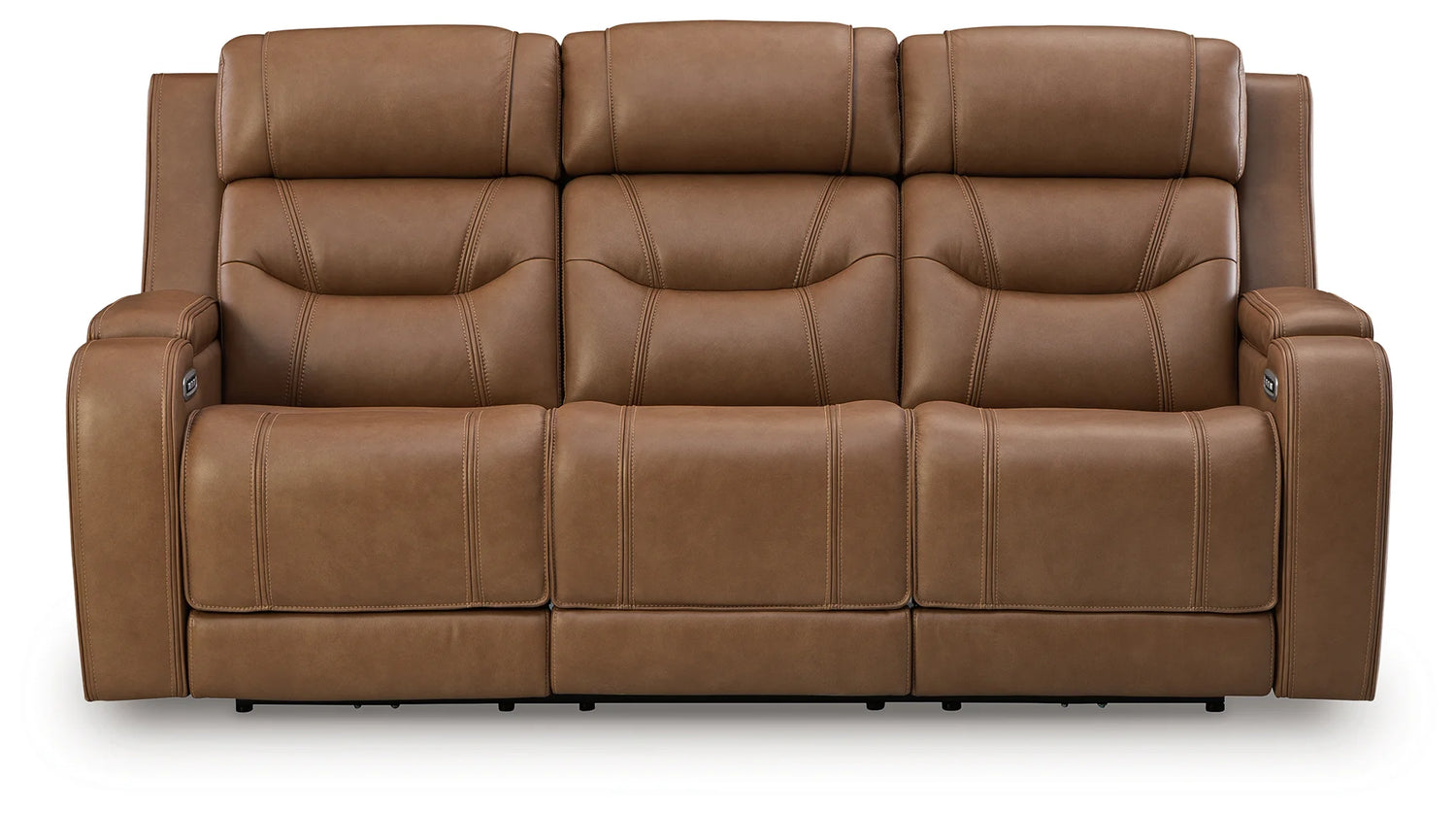 Knightington Caramel 3-Pieces Power Reclining Living Room Set with Audio Seating