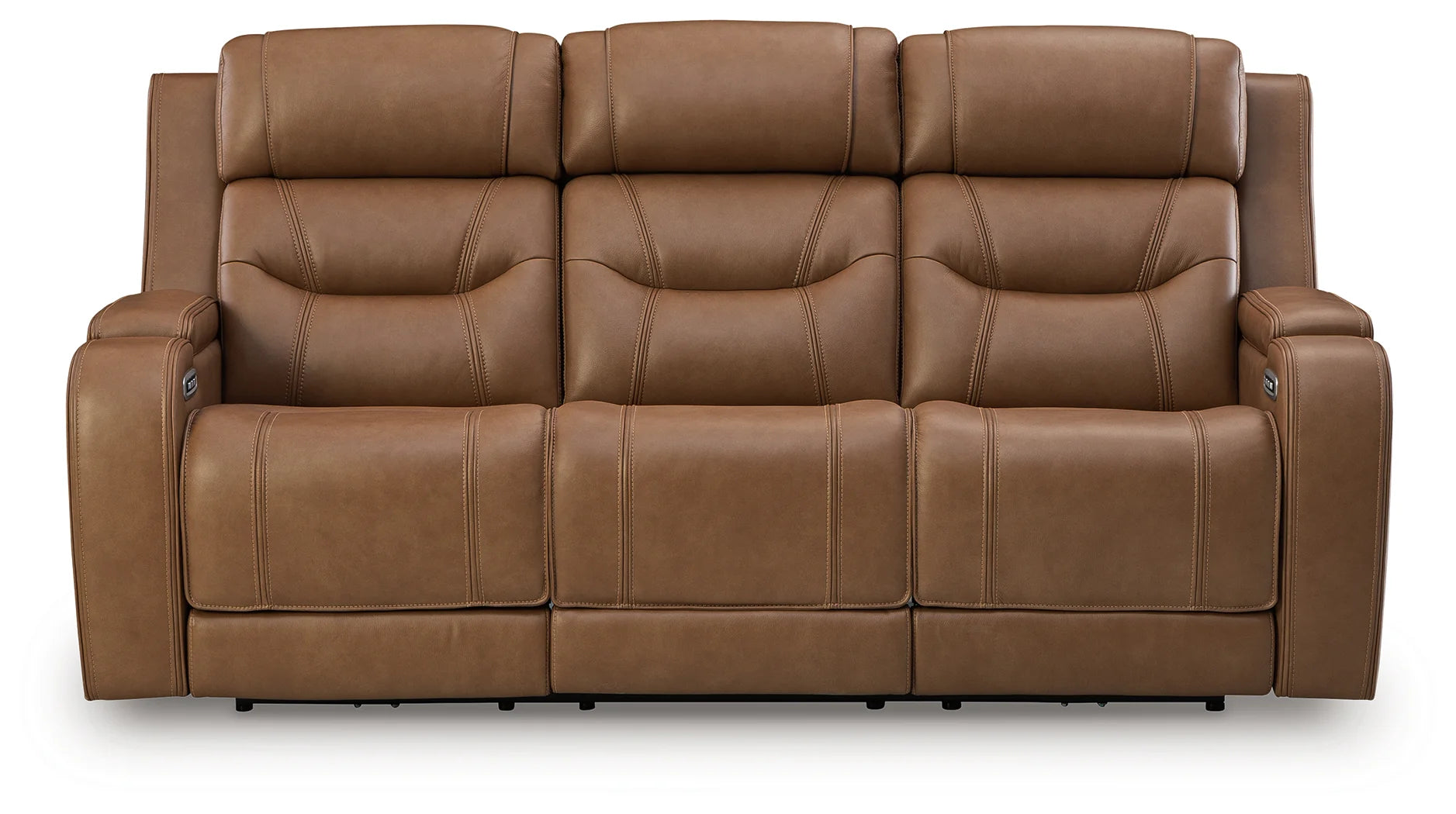 Knightington Caramel 3-Pieces Power Reclining Living Room Set with Audio Seating
