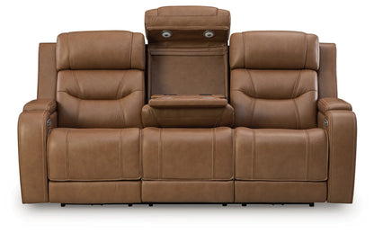 Knightington Caramel 3-Pieces Power Reclining Living Room Set with Audio Seating
