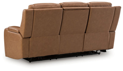 Knightington Caramel 3-Pieces Power Reclining Living Room Set with Audio Seating