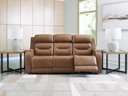 Knightington Caramel 3-Pieces Power Reclining Living Room Set with Audio Seating