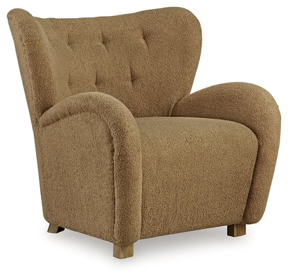 Larbell Camel Wingback Accent Chair