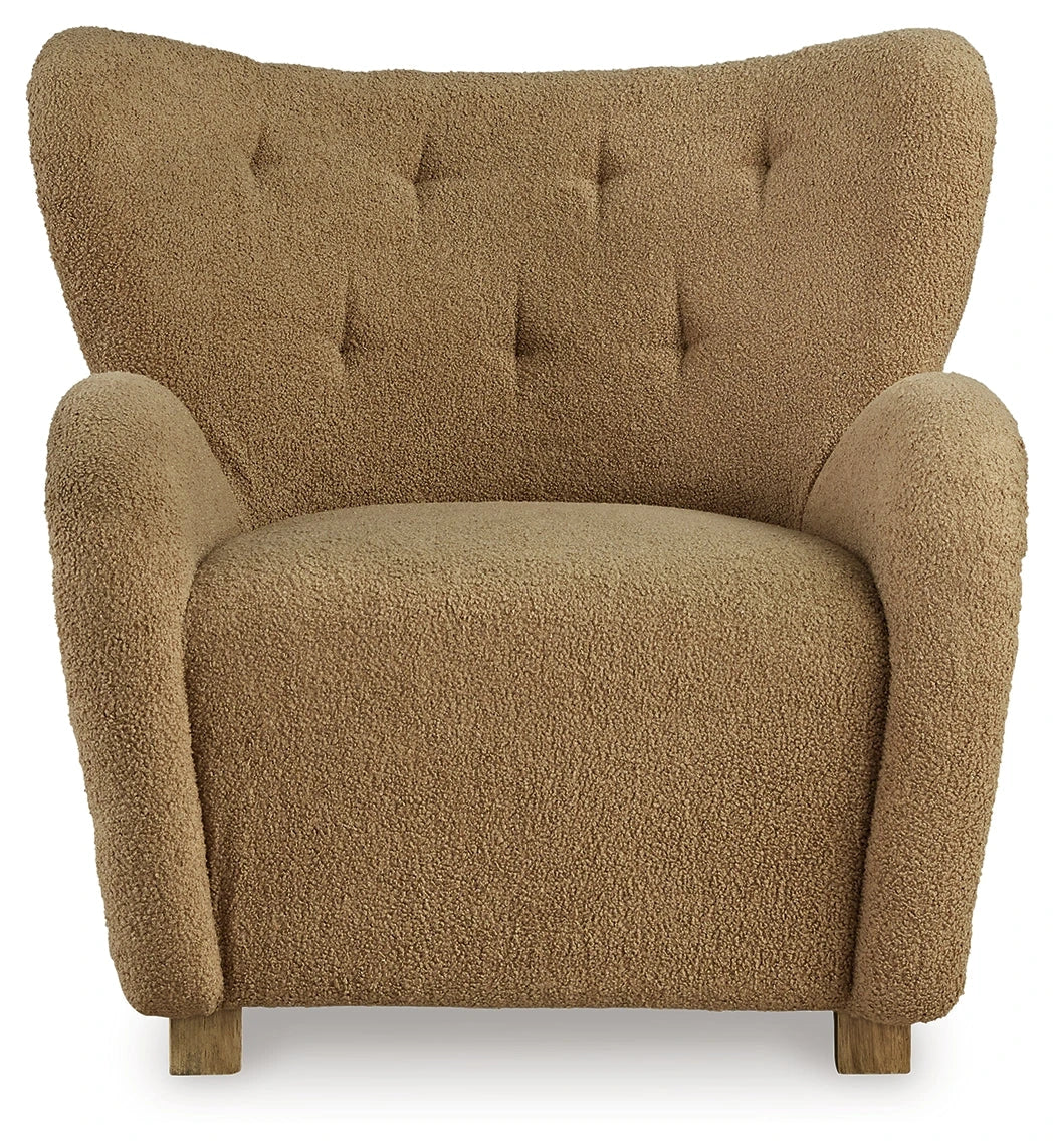 Larbell Camel Wingback Accent Chair