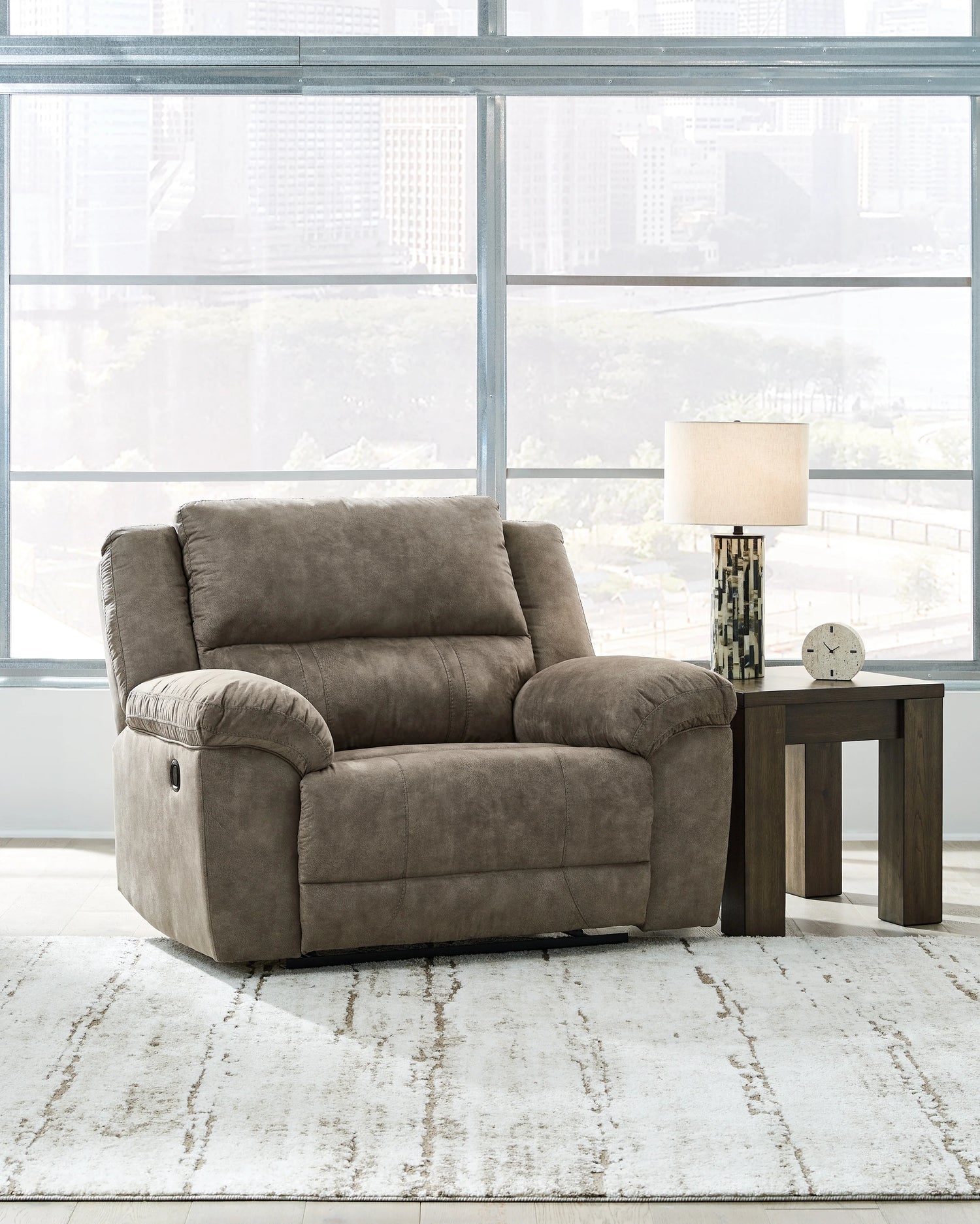 Laresview Fossil Gray Reclining Living Room Set