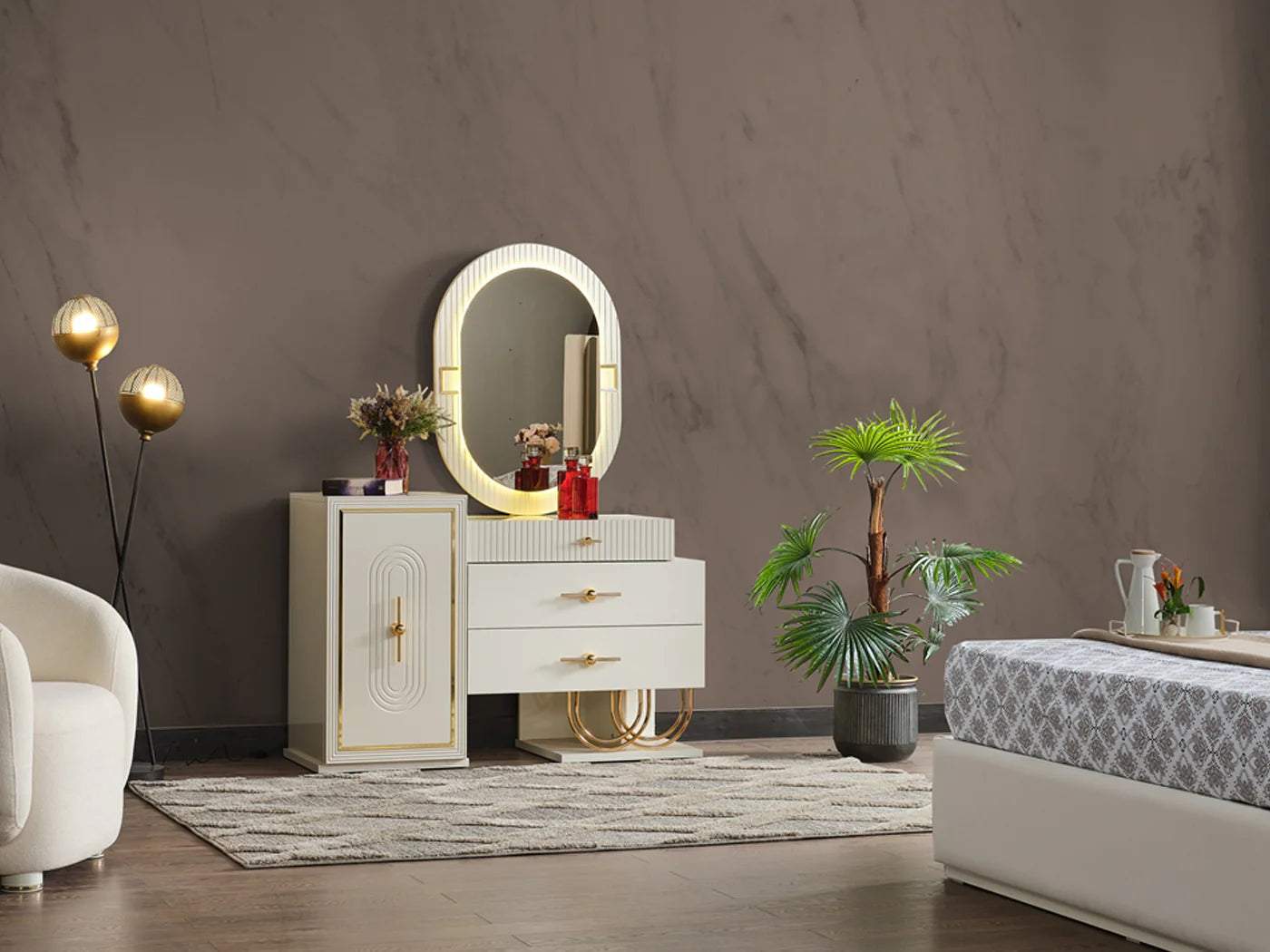 Juego de dormitorio con almacenaje Marsel