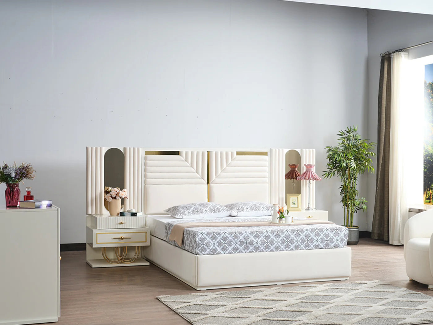 Juego de dormitorio con almacenaje Marsel