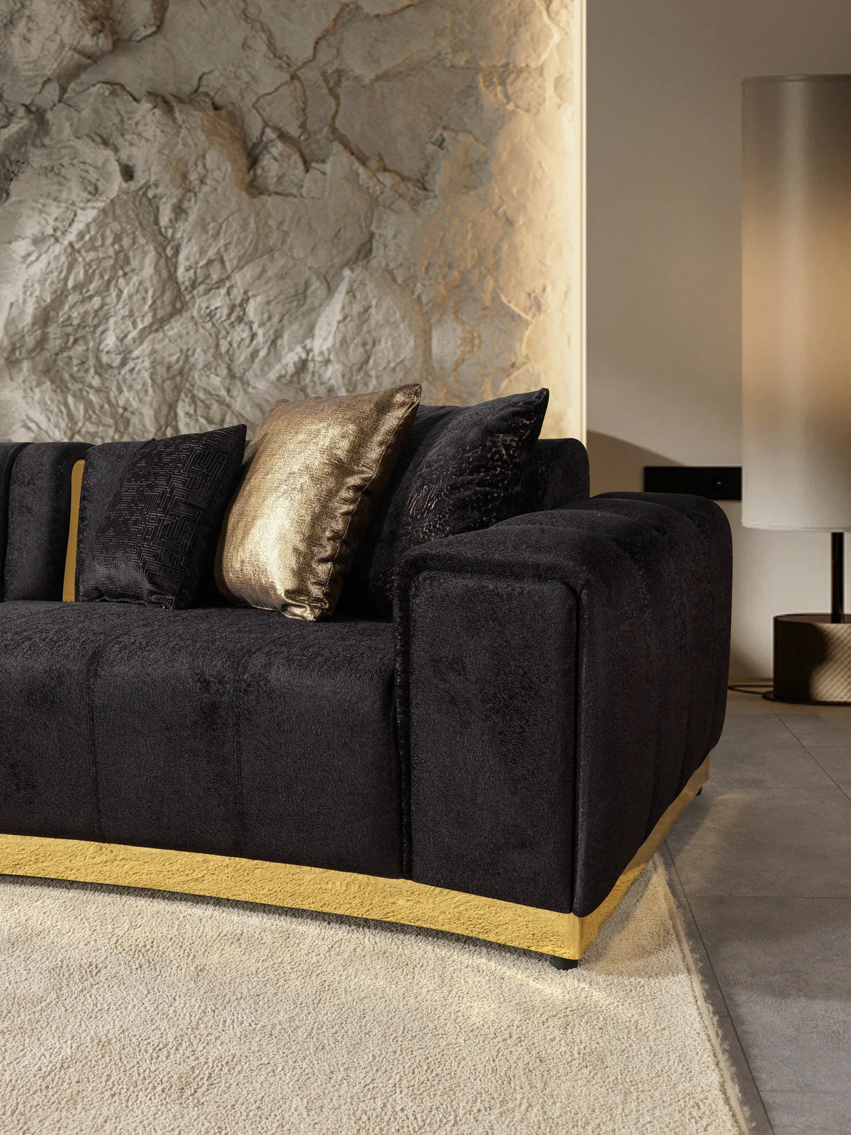 Michelle Velvet Curved Sectional