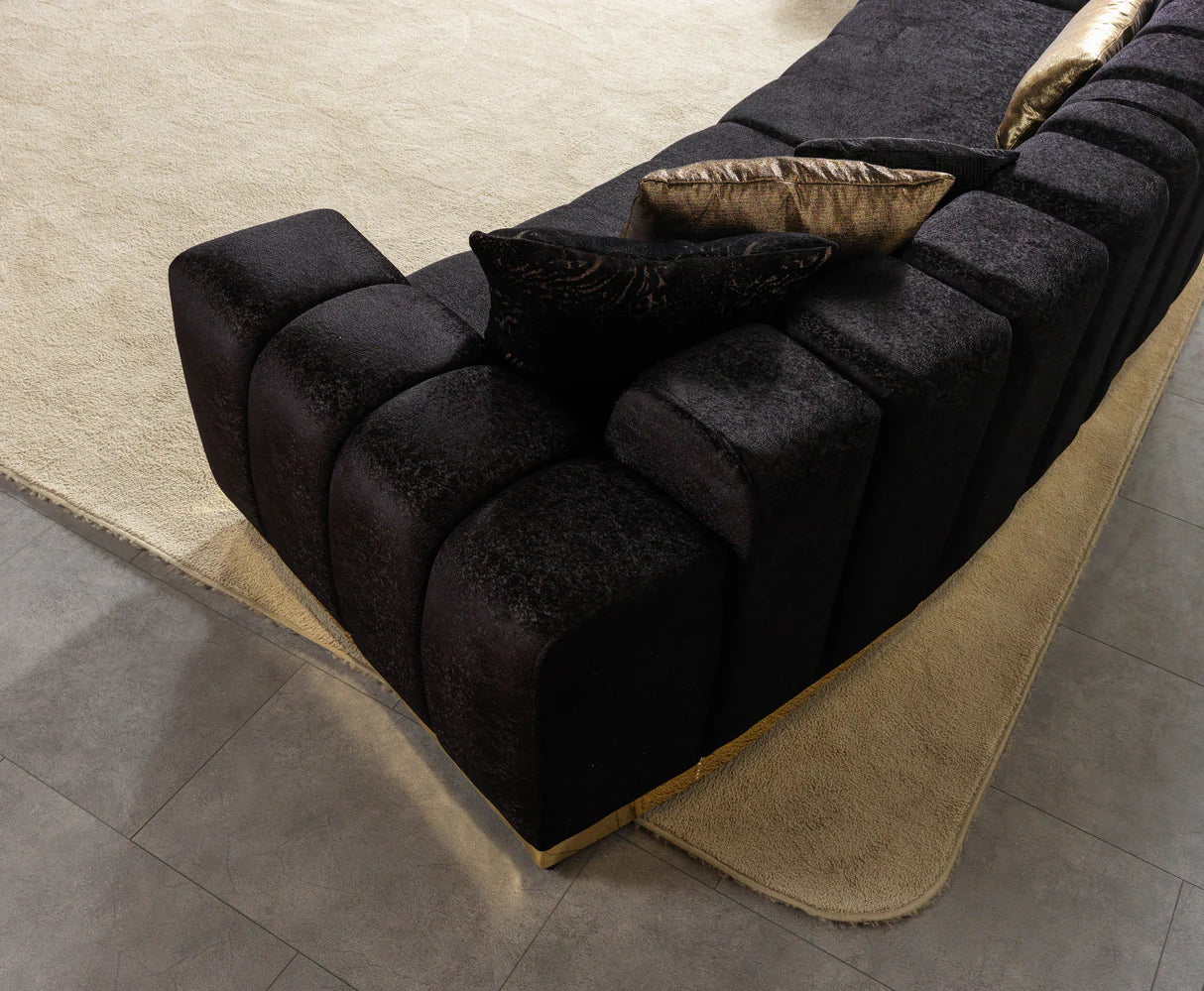 Michelle Velvet Curved Sectional