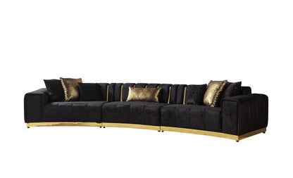 Michelle Velvet Curved Sectional
