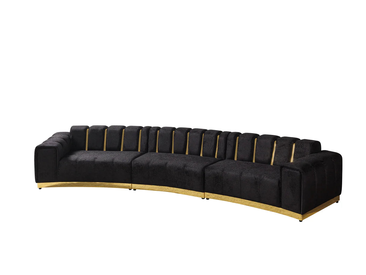 Michelle Velvet Curved Sectional