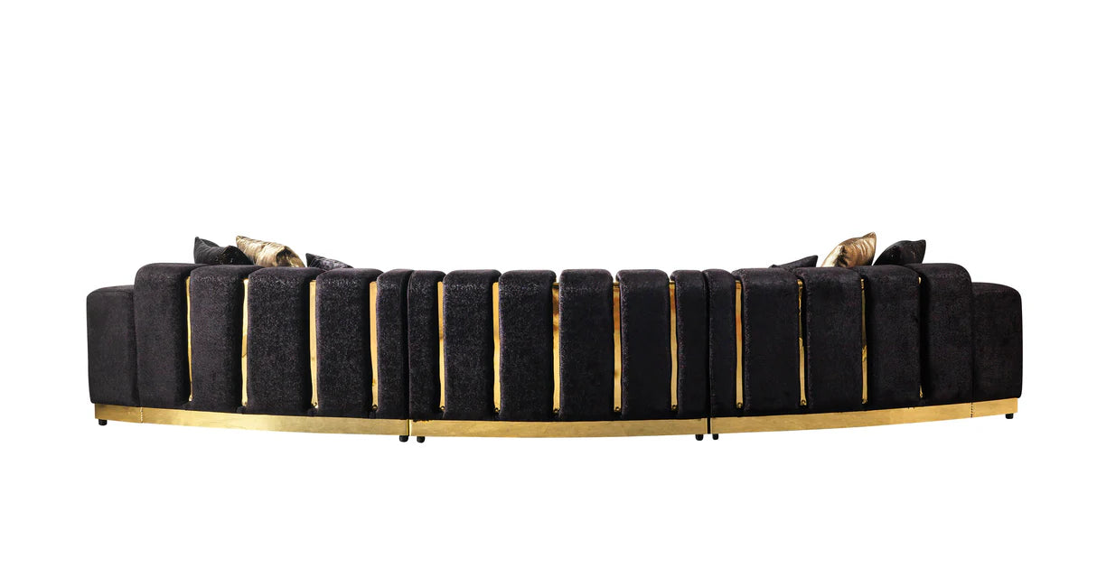 Michelle Velvet Curved Sectional