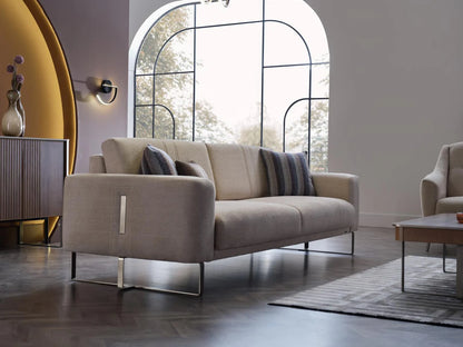 Mirante Beatto Cream Living Room Set