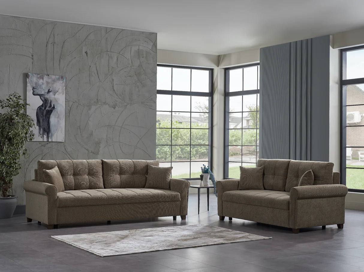 Mocca Koopsi Brown Living Room Set