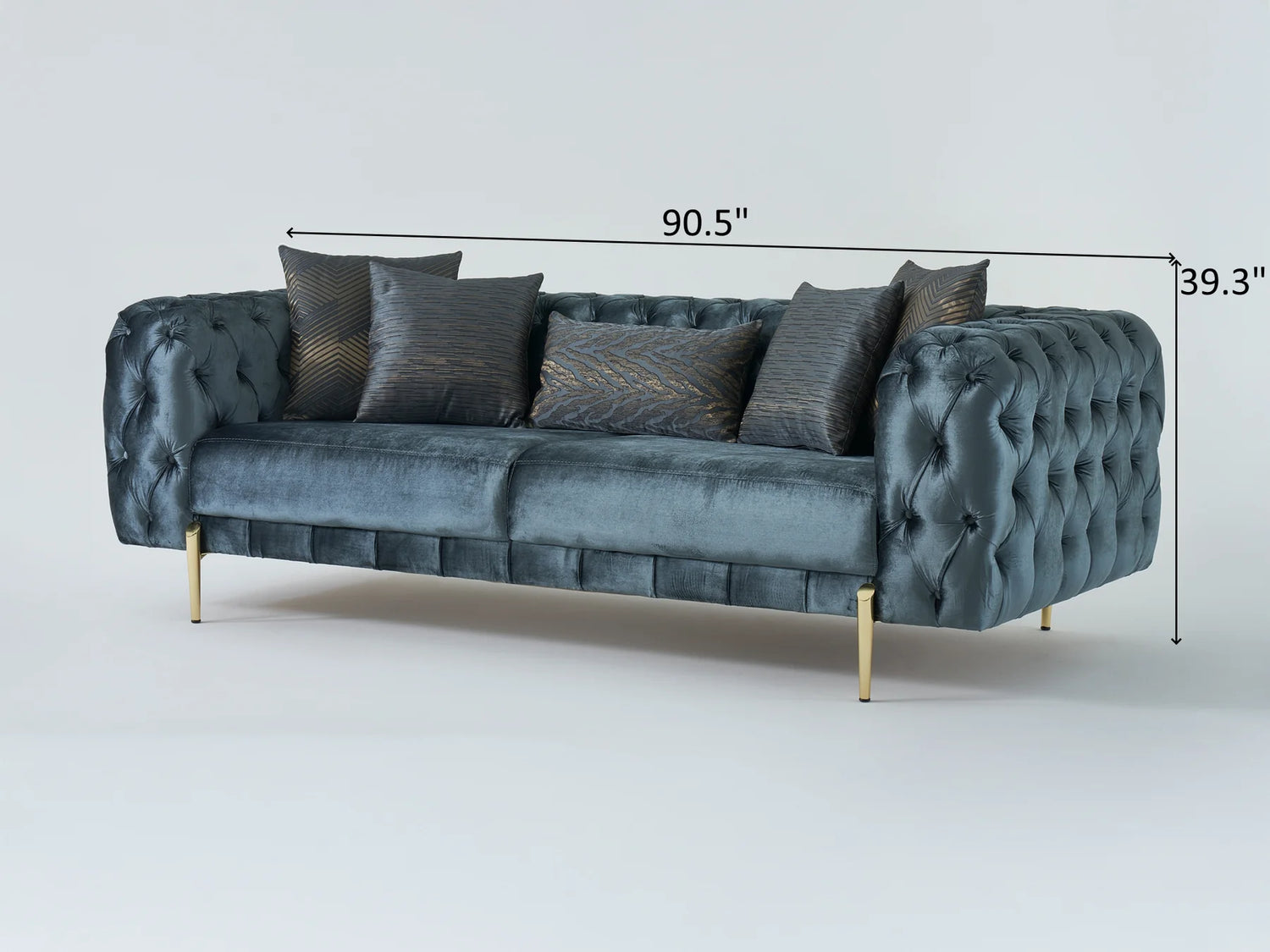 Moss 90.5&quot; Wide Tufted Sofa