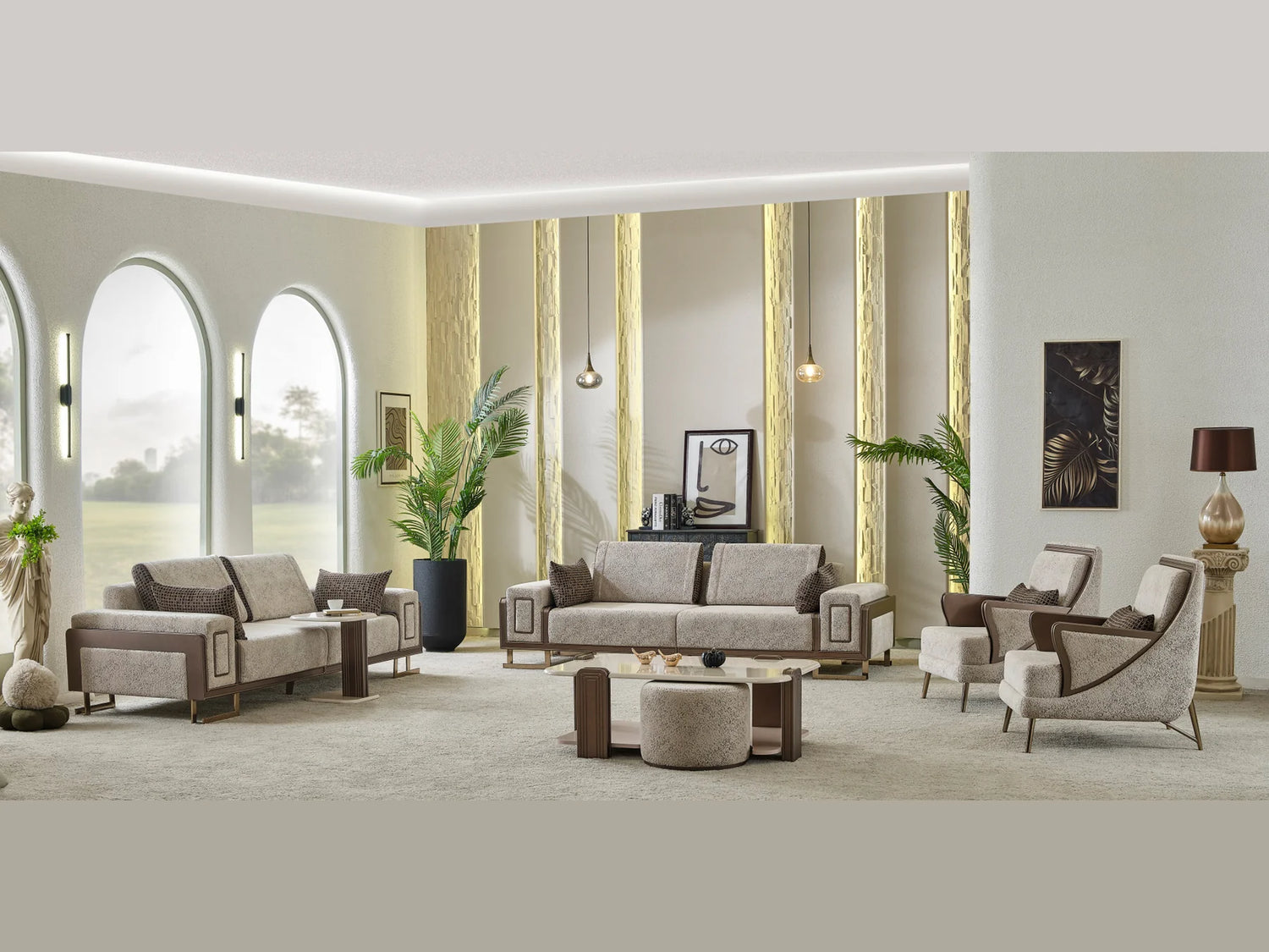 Juego de sala de estar Bixler Olive