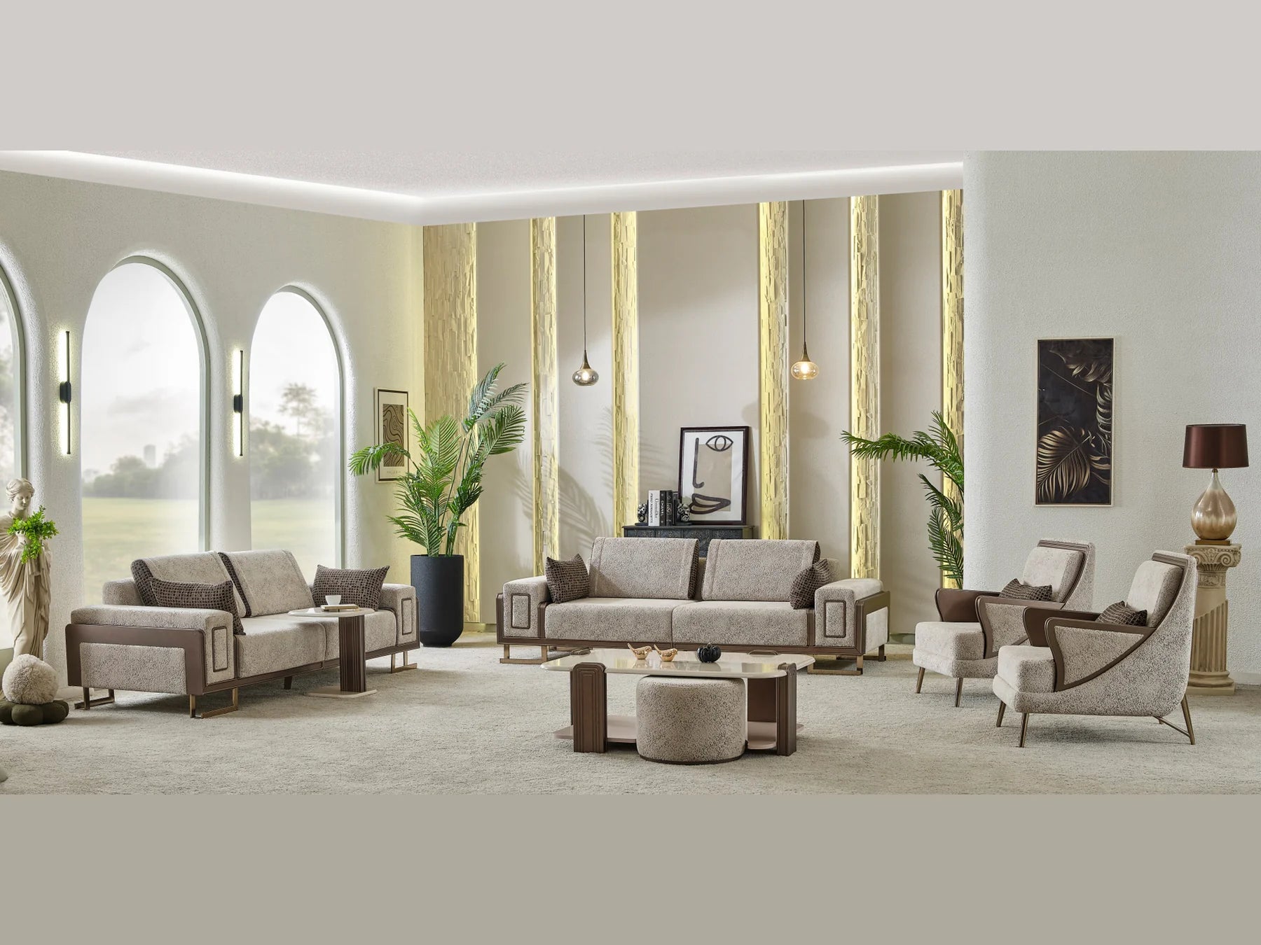 Juego de sala de estar Bixler Olive