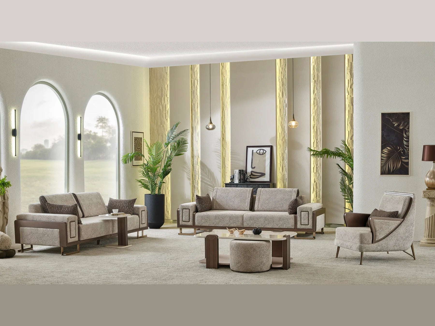 Juego de sala de estar Bixler Olive