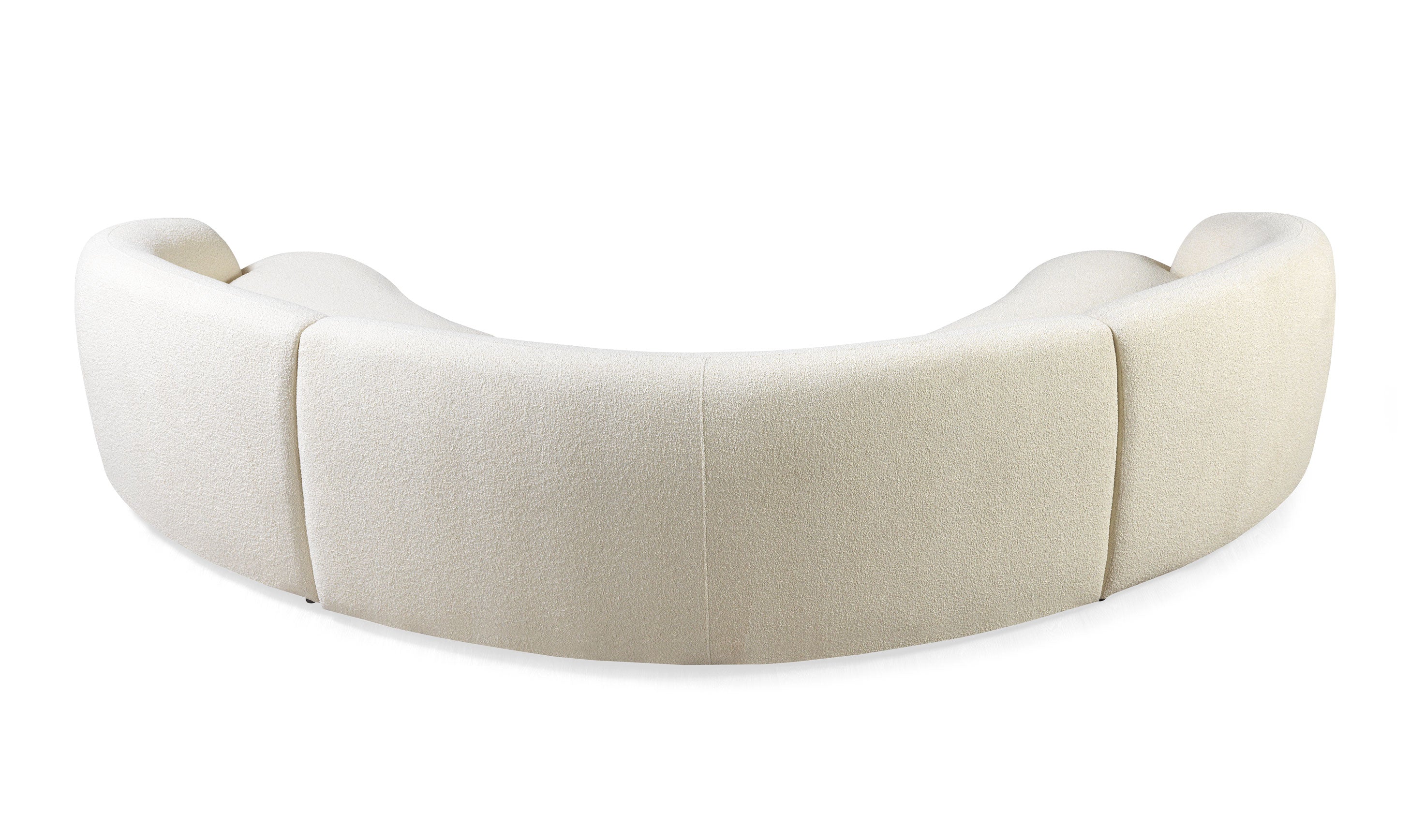 Bonita Ivory Boucle 3-Piece Curved Sectional