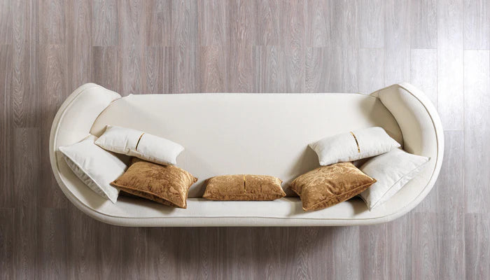 Helena Ivory Velvet Sofa