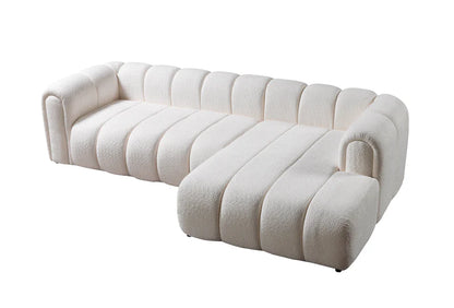 Lis Ivory Boucle RAF 115&quot; Sectional