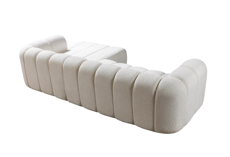 Lis Ivory Boucle RAF 115&quot; Sectional