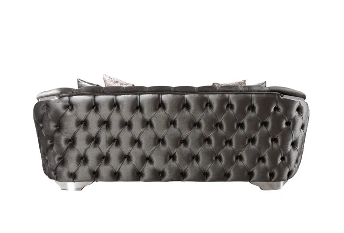 Lupino Gray Velvet Loveseat