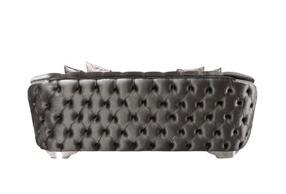 Lupino Gray Velvet Loveseat