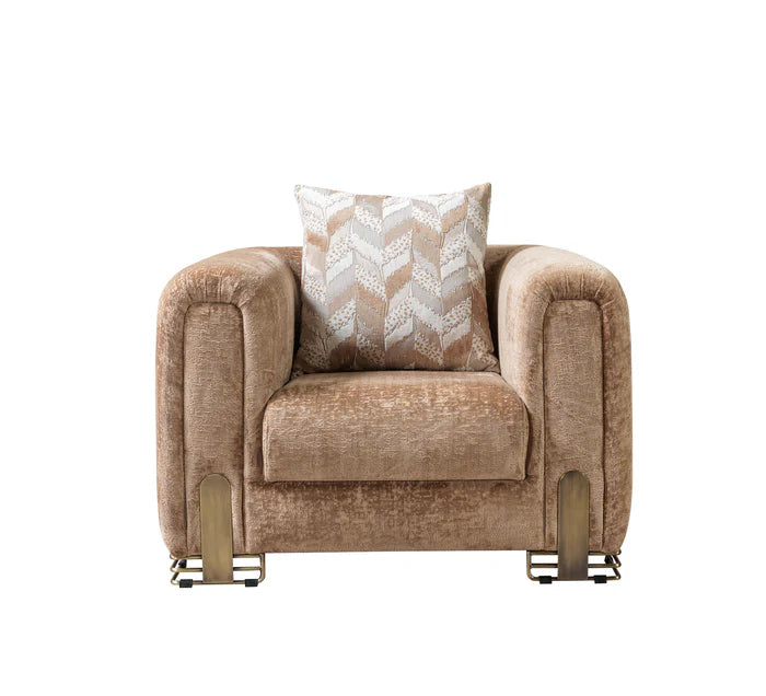 Brenda Coffee Boucle Accent Chair