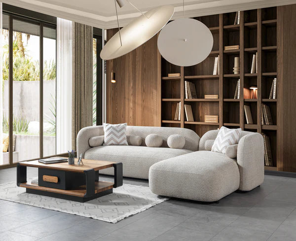 Liva Sand Boucle RAF 110&quot; Sectional