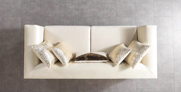 Anica Ivory Velvet Sofa &amp; Loveseat