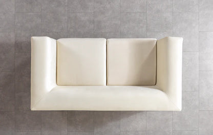Anica Ivory Velvet Sofa &amp; Loveseat
