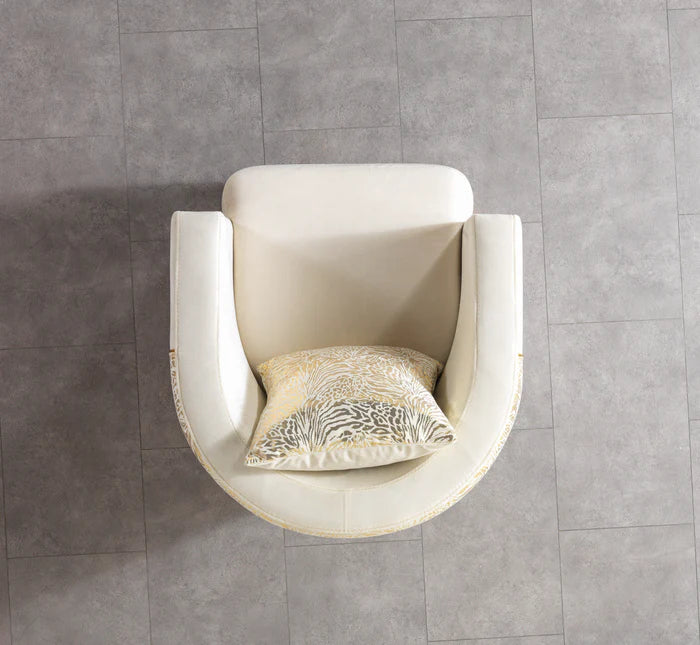 Anica Ivory Velvet Sofa &amp; Loveseat