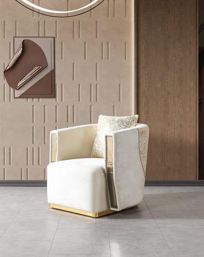 Anica Ivory Velvet Sofa &amp; Loveseat