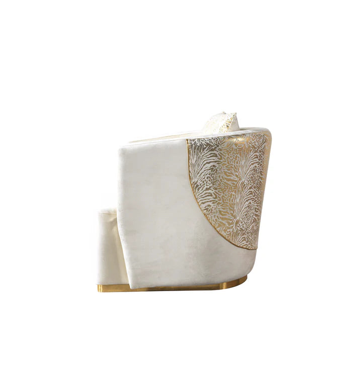 Anica Ivory Velvet Sofa &amp; Loveseat