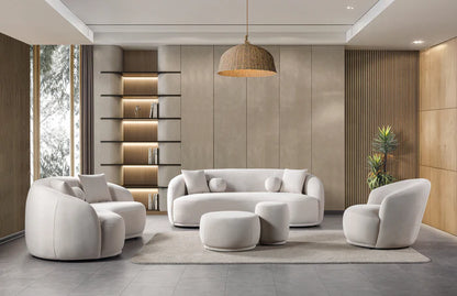 Bonita Ivory Velvet Sofa