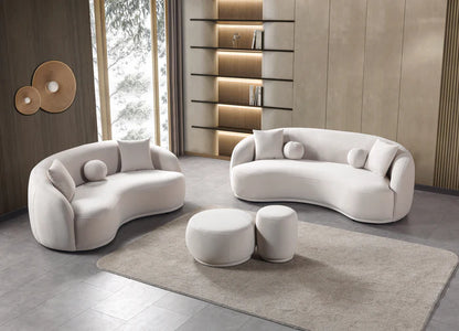 Bonita Ivory Velvet Sofa