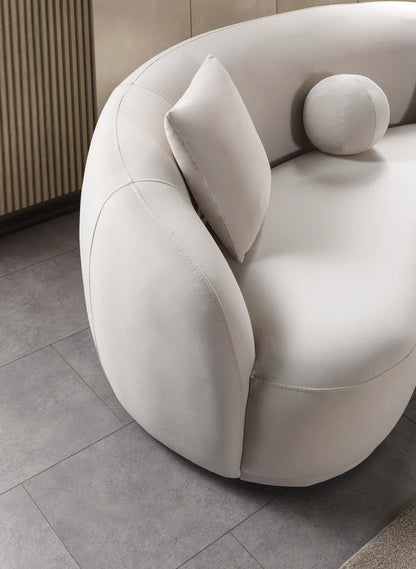 Bonita Ivory Velvet Sofa