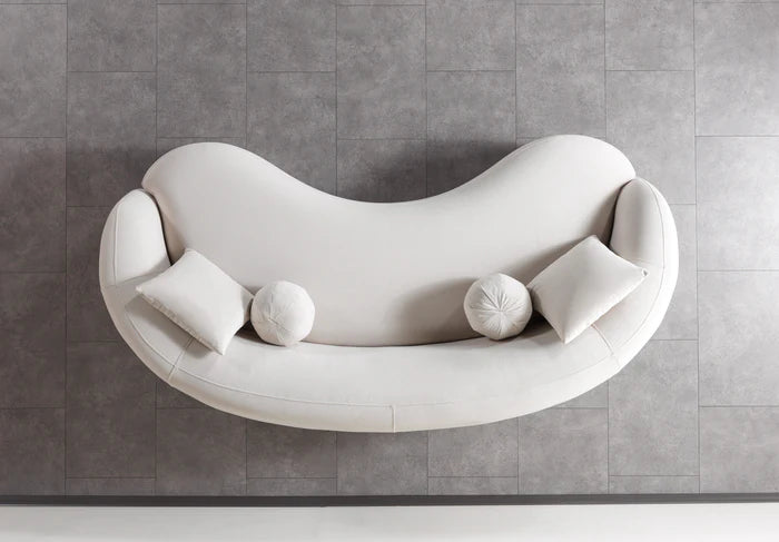 Bonita Ivory Velvet Sofa
