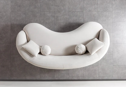 Bonita Ivory Velvet Sofa