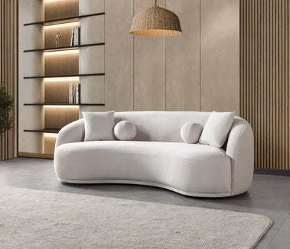 Bonita Ivory Velvet Sofa