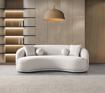 Bonita Ivory Velvet Sofa