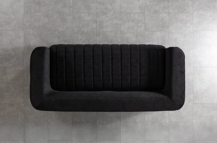 Carlina Black Velvet Sofa