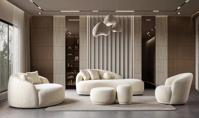 Bonita Ivory Boucle Sofa Chaise