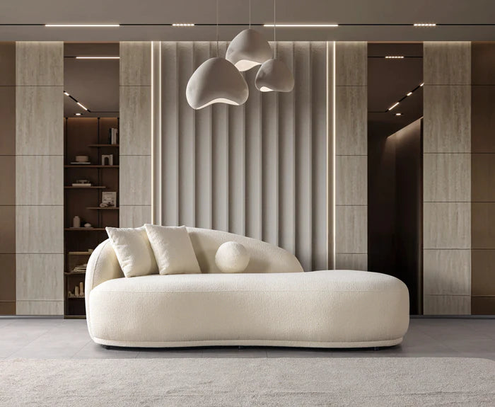 Bonita Ivory Boucle Sofa Chaise