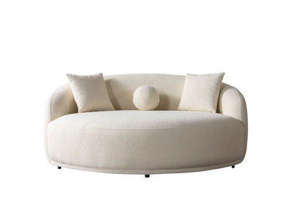 Bonita Ivory Boucle Round Sofa