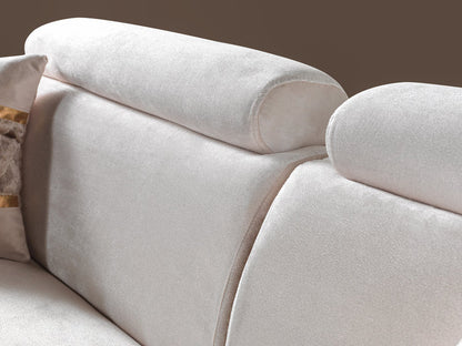 Fabiana Ivory Velvet Sofa &amp; Loveseat