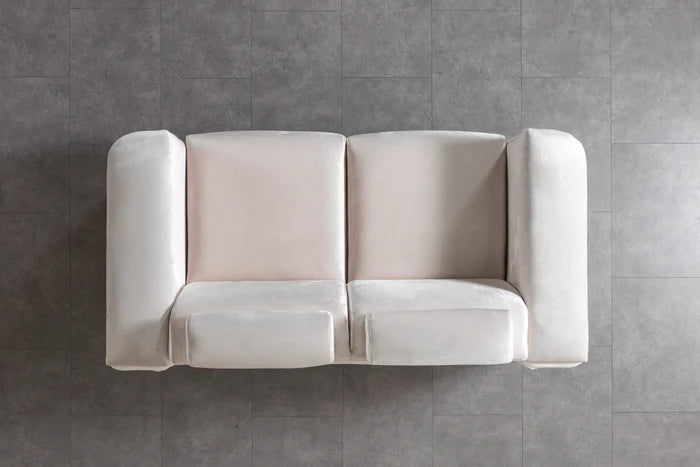 Fabiana Ivory Velvet Sofa &amp; Loveseat
